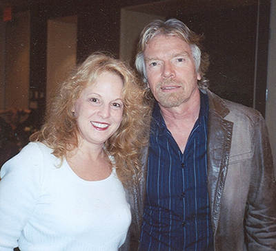 Paula Lucas and Richard Branson